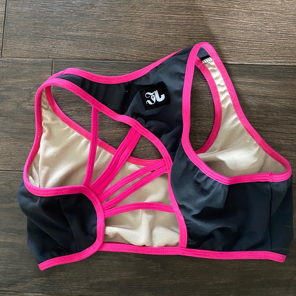 Jo+Jax Pink & Grey Sports Bra
